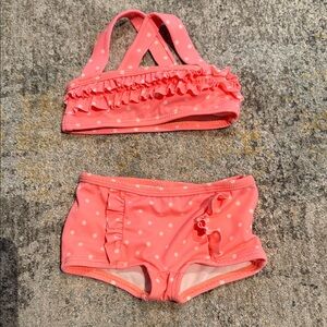 Janie and Jack Pink Polka Dot Kids Swim Bikini